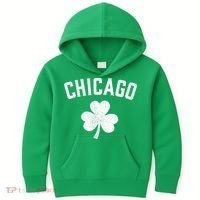 Chicago, St Patrick's Day Patty's Day Shamrock Tee Kids Hoodie thumb 0