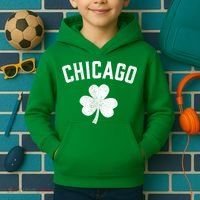 Chicago, St Patrick's Day Patty's Day Shamrock Tee Kids Hoodie thumb 2