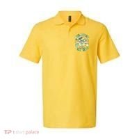 Cute St Patricks Day One Lucky Teacher Retro Cartoon Shamrock Clover Polo thumb 0
