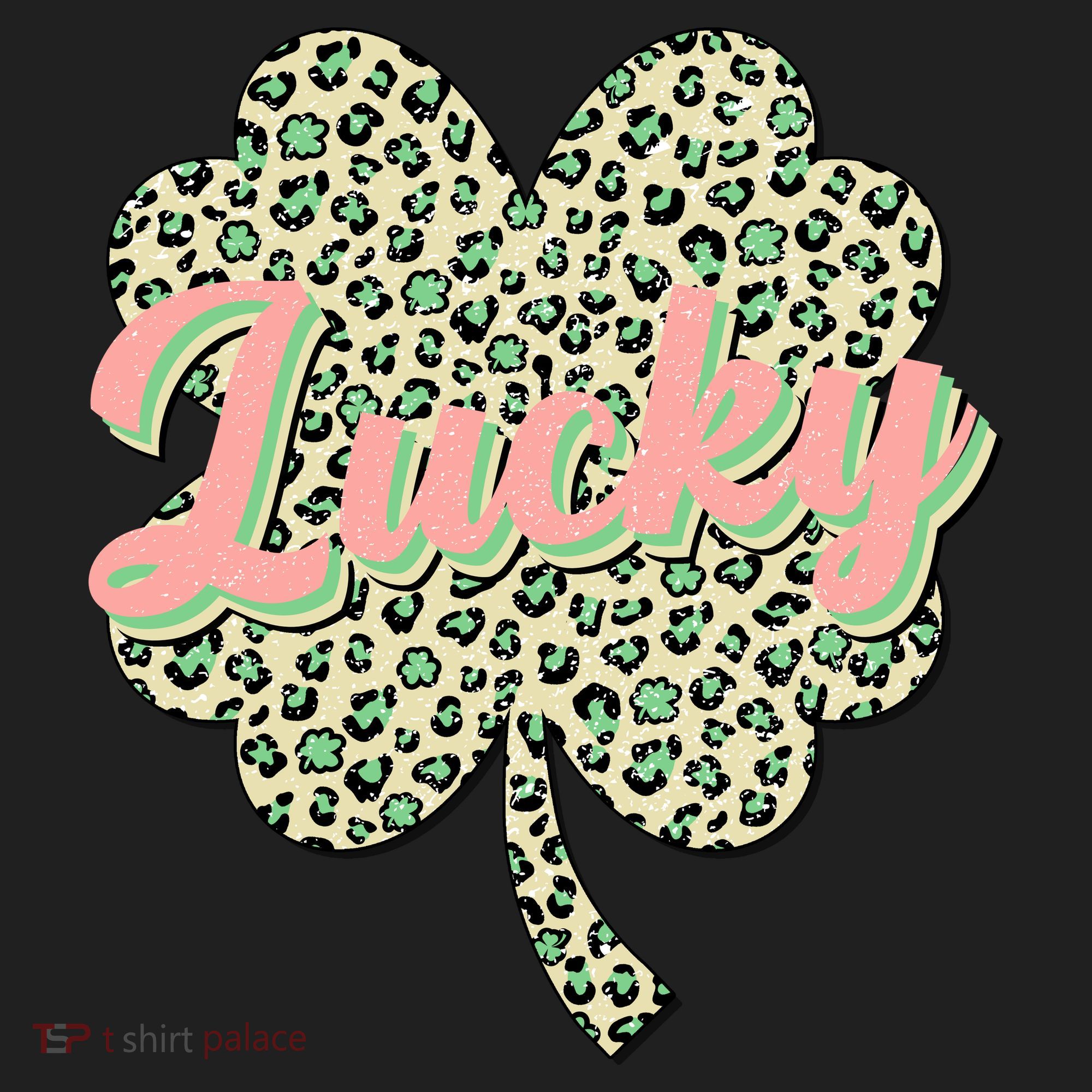 Cute St Patrick's Day Lucky Leopard Print Shamrock Clover Women's Sweatshirt