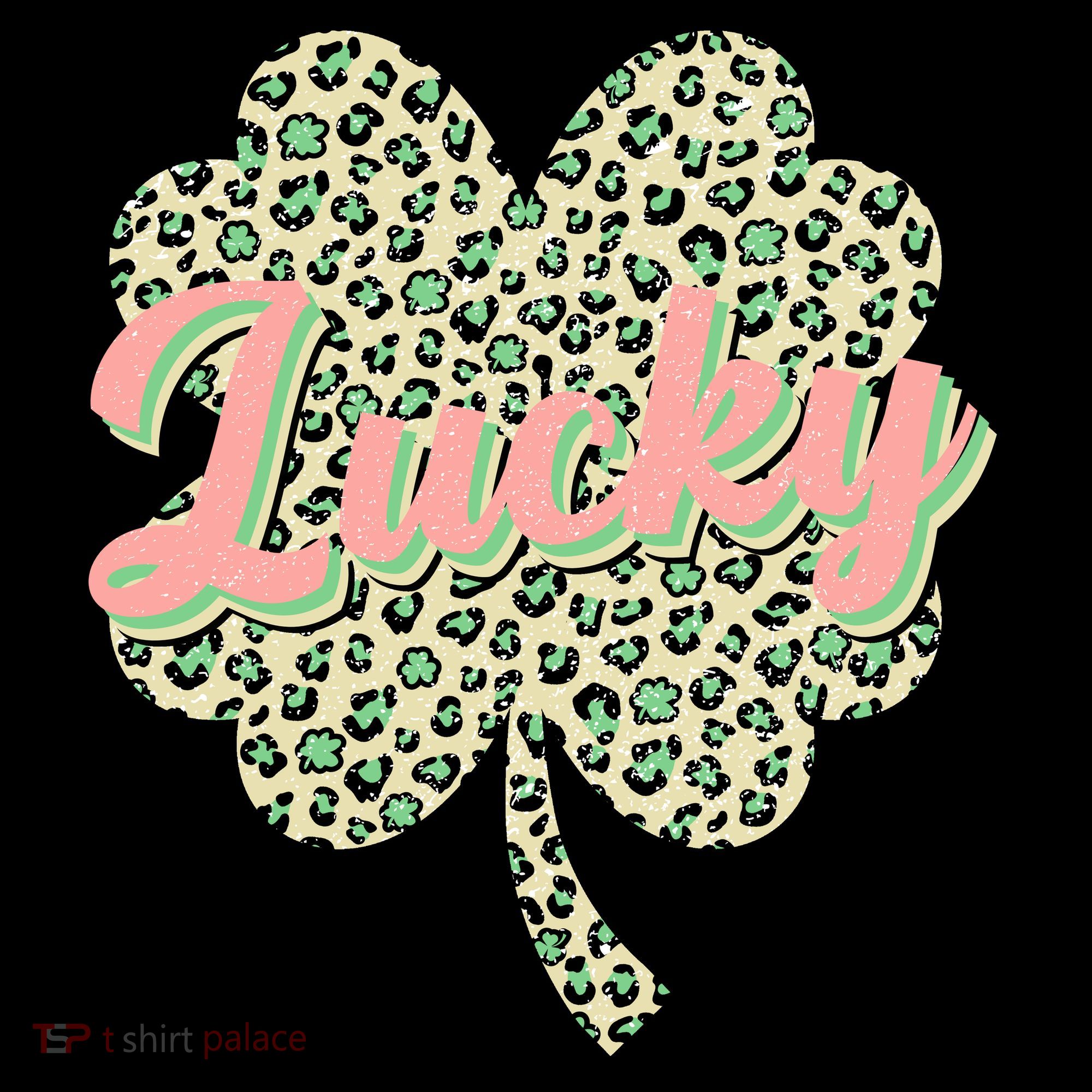Cute St Patrick's Day Lucky Leopard Print Shamrock Clover Women's Hoodie