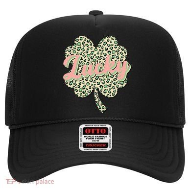 Cute St Patrick's Day Lucky Leopard Print Shamrock Clover Hat