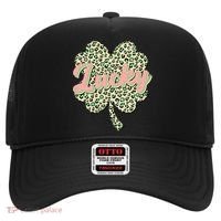 Cute St Patrick's Day Lucky Leopard Print Shamrock Clover Hat thumb 0