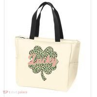 Cute St Patrick's Day Lucky Leopard Print Shamrock Clover Tote Bag thumb 3
