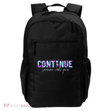 Continue Suicide Prevention Awareness Tie Dye Semicolon Backpack