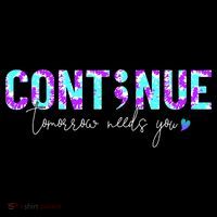 Continue Suicide Prevention Awareness Tie Dye Semicolon Backpack thumb 2