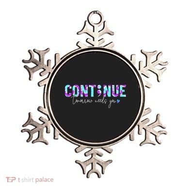 Continue Suicide Prevention Awareness Tie Dye Semicolon Ornament