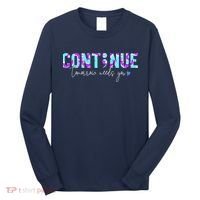 Continue Suicide Prevention Awareness Tie Dye Semicolon Long Sleeve Shirt thumb 0