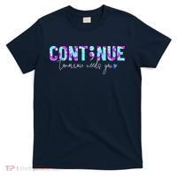 Continue Suicide Prevention Awareness Tie Dye Semicolon T-Shirt thumb 0