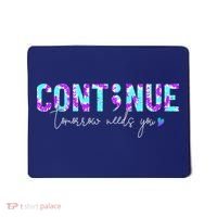 Continue Suicide Prevention Awareness Tie Dye Semicolon Mousepad thumb 0