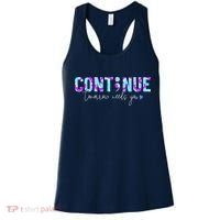 Continue Suicide Prevention Awareness Tie Dye Semicolon Women's Tank Top thumb 0