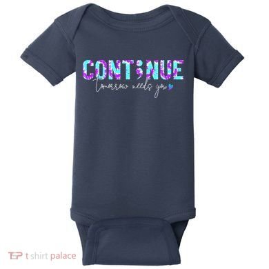 Continue Suicide Prevention Awareness Tie Dye Semicolon Baby Bodysuit