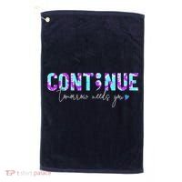Continue Suicide Prevention Awareness Tie Dye Semicolon Golf Towel thumb 0