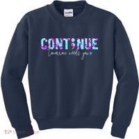 Continue Suicide Prevention Awareness Tie Dye Semicolon Kids Sweatshirt thumb 0