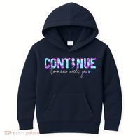 Continue Suicide Prevention Awareness Tie Dye Semicolon Kids Hoodie thumb 0