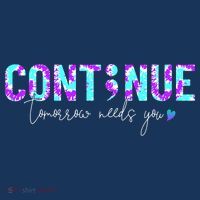 Continue Suicide Prevention Awareness Tie Dye Semicolon Kids T-Shirt thumb 4