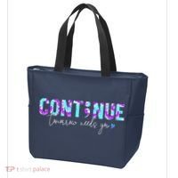 Continue Suicide Prevention Awareness Tie Dye Semicolon Tote Bag thumb 3