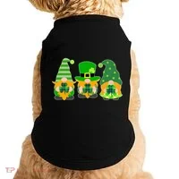 Cute St Patrick's Day Shamrock Gnomes Multi Patterns Doggie Tank thumb 0