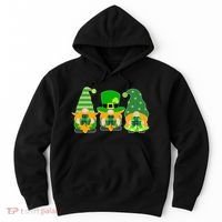 Cute St Patrick's Day Shamrock Gnomes Multi Patterns Hoodie thumb 0