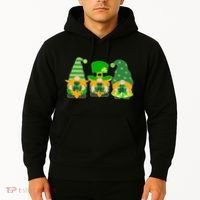 Cute St Patrick's Day Shamrock Gnomes Multi Patterns Hoodie thumb 2