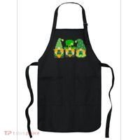Cute St Patrick's Day Shamrock Gnomes Multi Patterns Apron thumb 0