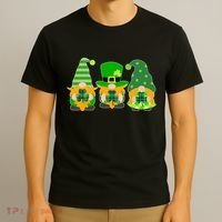 Cute St Patrick's Day Shamrock Gnomes Multi Patterns T-Shirt thumb 3