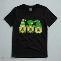 Cute St Patrick's Day Shamrock Gnomes Multi Patterns T-Shirt thumb 5
