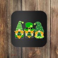 Cute St Patrick's Day Shamrock Gnomes Multi Patterns Coaster thumb 0