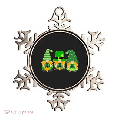 Cute St Patrick's Day Shamrock Gnomes Multi Patterns Ornament