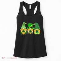 Cute St Patrick's Day Shamrock Gnomes Multi Patterns Women's Tank Top thumb 0