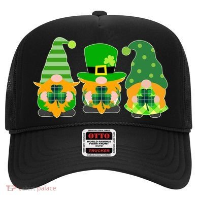 Cute St Patrick's Day Shamrock Gnomes Multi Patterns Hat