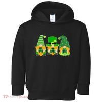 Cute St Patrick's Day Shamrock Gnomes Multi Patterns Toddler Hoodie thumb 0