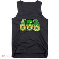 Cute St Patrick's Day Shamrock Gnomes Multi Patterns Tank Top thumb 0
