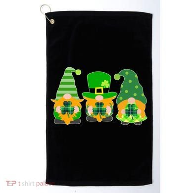 Cute St Patrick's Day Shamrock Gnomes Multi Patterns Golf Towel