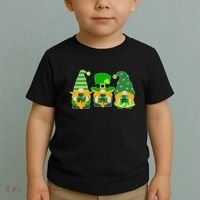 Cute St Patrick's Day Shamrock Gnomes Multi Patterns Toddler T-Shirt thumb 2