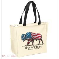 Custer State Park South Dakota Buffalo Roundup Patriotic Tote Bag thumb 2