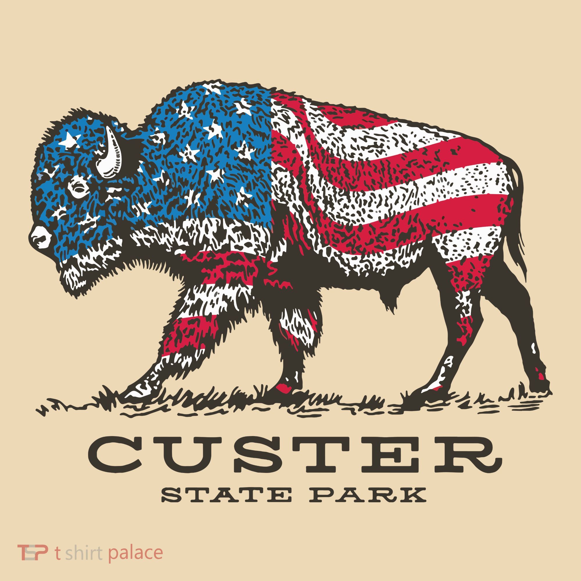 Custer State Park South Dakota Buffalo Roundup Patriotic Tote Bag