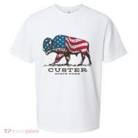 Custer State Park South Dakota Buffalo Roundup Patriotic Sueded Cloud Jersey T-Shirt thumb 0