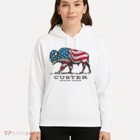 Custer State Park South Dakota Buffalo Roundup Patriotic Hoodie thumb 5