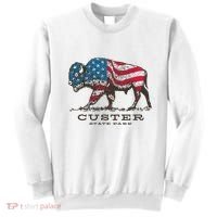 Custer State Park South Dakota Buffalo Roundup Patriotic Sweatshirt thumb 0