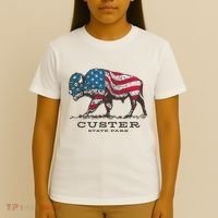 Custer State Park South Dakota Buffalo Roundup Patriotic T-Shirt thumb 4