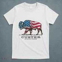 Custer State Park South Dakota Buffalo Roundup Patriotic T-Shirt thumb 5