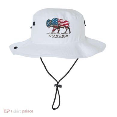 Custer State Park South Dakota Buffalo Roundup Patriotic Bucket Hat