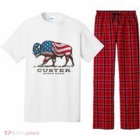 Custer State Park South Dakota Buffalo Roundup Patriotic Pajama Set thumb 0