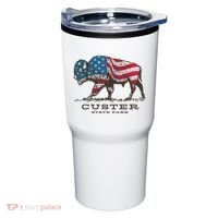 Custer State Park South Dakota Buffalo Roundup Patriotic Tumbler thumb 0