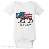 Custer State Park South Dakota Buffalo Roundup Patriotic Baby Bodysuit thumb 0