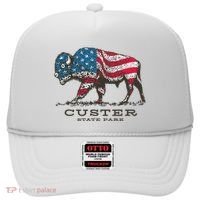 Custer State Park South Dakota Buffalo Roundup Patriotic Hat thumb 0