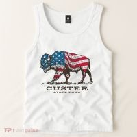 Custer State Park South Dakota Buffalo Roundup Patriotic Tank Top thumb 2