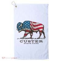 Custer State Park South Dakota Buffalo Roundup Patriotic Golf Towel thumb 0