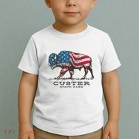 Custer State Park South Dakota Buffalo Roundup Patriotic Toddler T-Shirt thumb 2
